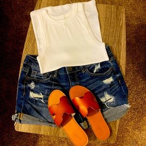 Aeropostale Midi Jean shorts size 6